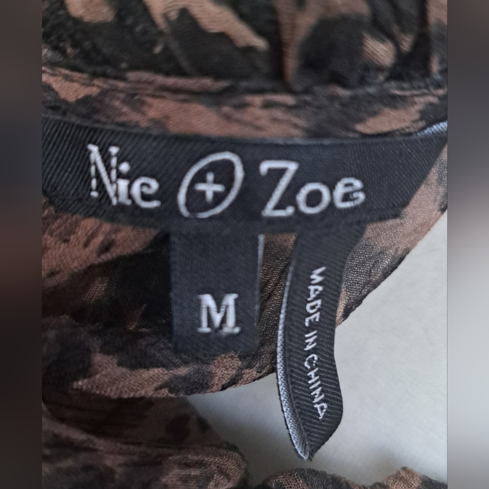 NIC+ZOE Brown Patterned Blouse - Picture 6 of 7